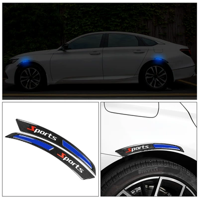Wheel eyebrow Eyebrow Reflective Protection Stickers Anti-Collision - blue-sports