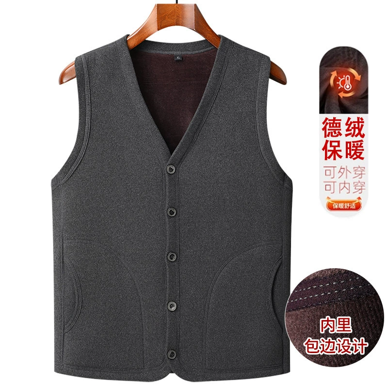 Warm vest, cardigan, keep warm jacket, for middle age