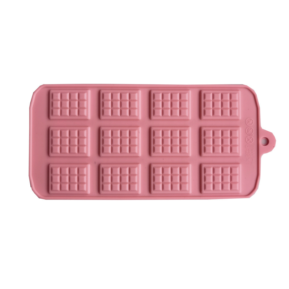 Silicone 12 torta de chocolate waffle chocolate molde de silicona molde de postre utensilios de cocina para hornear harina de arroz