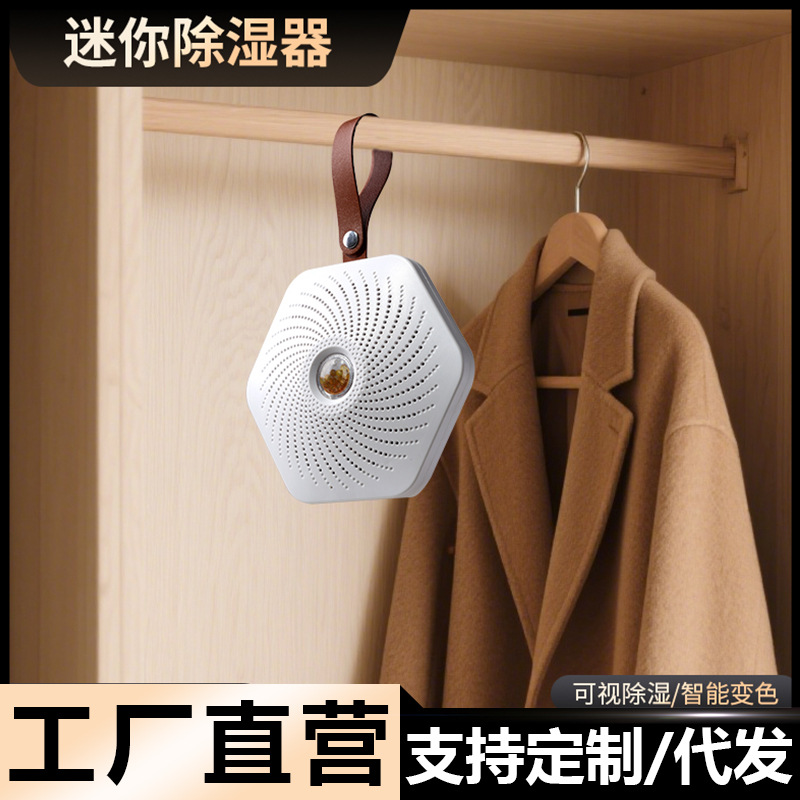 Mini Dehumidifier Household Small Rechargeable Cycle Dehumidifier Portable Silent Energy-Saving Moisture Absorption Machine