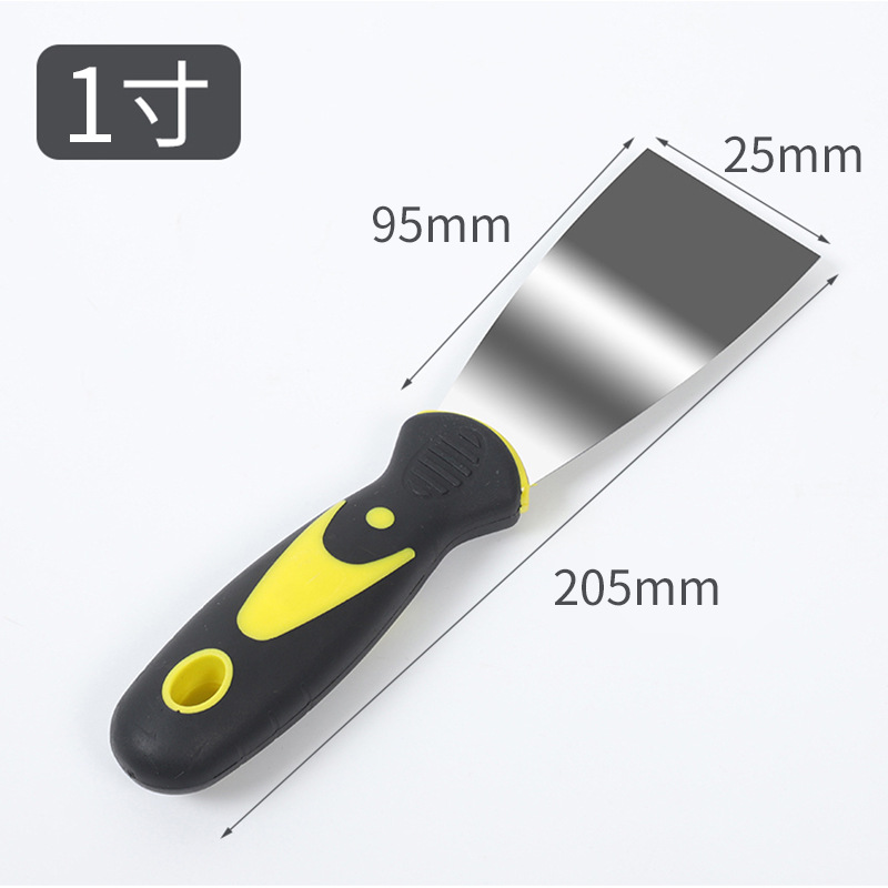 Cuchillo de masilla de venta directa mango de goma cuchillo de masilla de acero inoxidable mango de plástico pala cuchillo de masilla mango de goma cuchillo de lote cuchillo raspadora de acero inoxidable