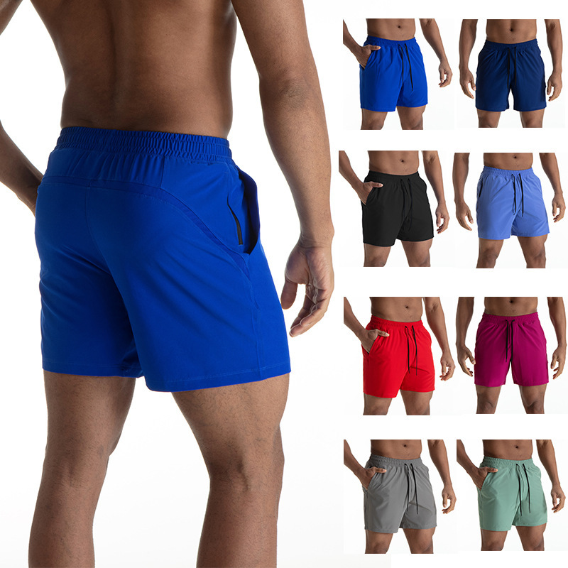 European and American men's sports shorts fashion mesh stitching casual pants quick-drying running pants outdoor fitness basketball pants