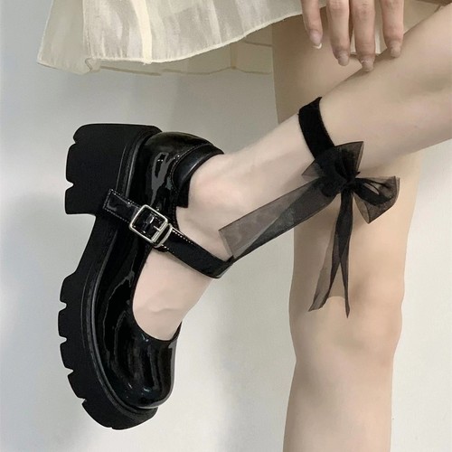 Loafers  Summer Style Round Toe Small Leather Shoes Japanese Style JK Uniform Thick Soled Lady Mary Jane Shoes Women's Ins Trend