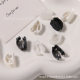 Black Transparent Hole Shoes Flower Buckle DIY sneaker Clip White Canvas Shoes Casual Shoes I-Bottom Buckle