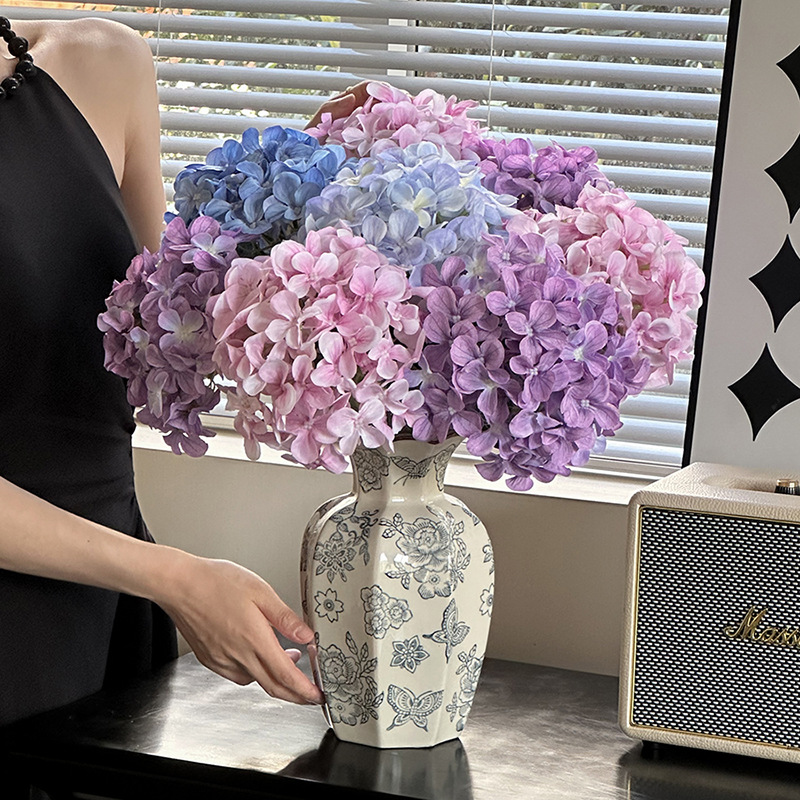 3D打印单枝大绣球花餐桌花摆花假花仿真花插花摆设装饰摆件花