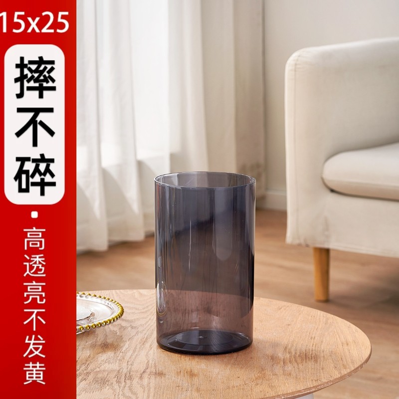直销花瓶摆件插花亚克力高级感水养水培富贵竹透明防摔塑料大|undefined
