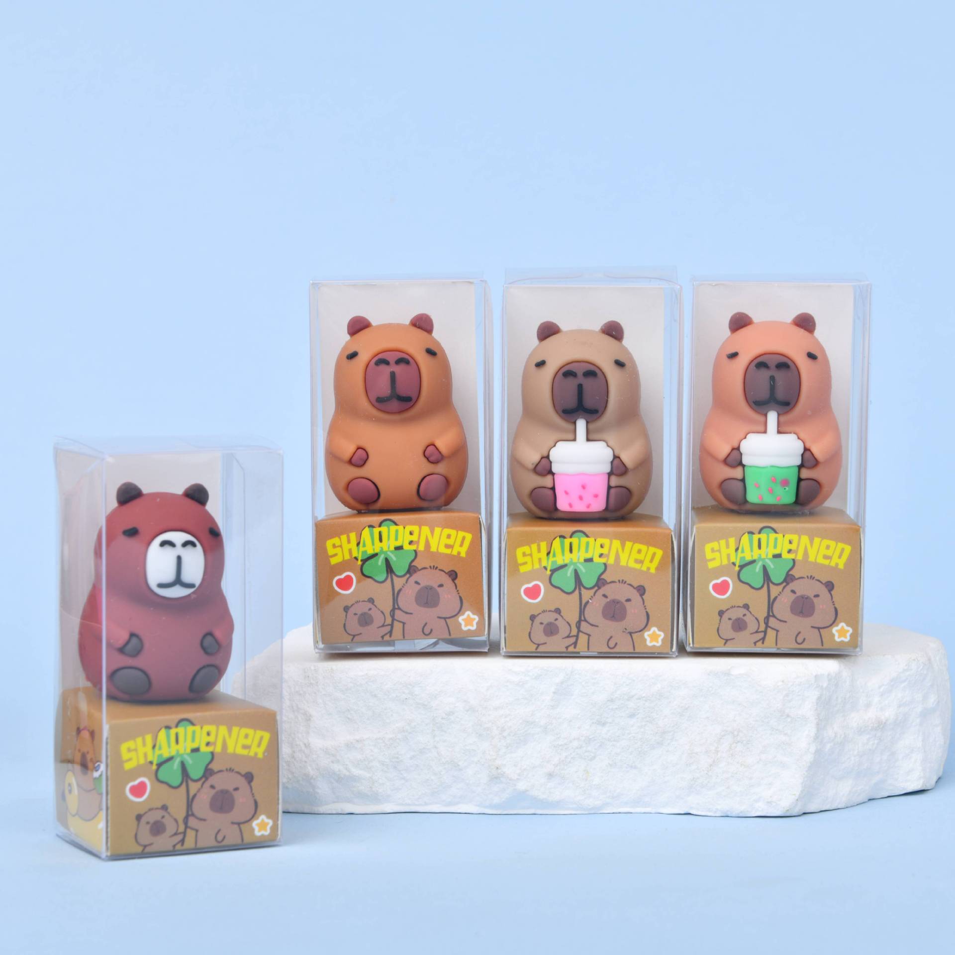 Sacapuntas de animal de dibujos animados, para estudiantes, venta al por mayor