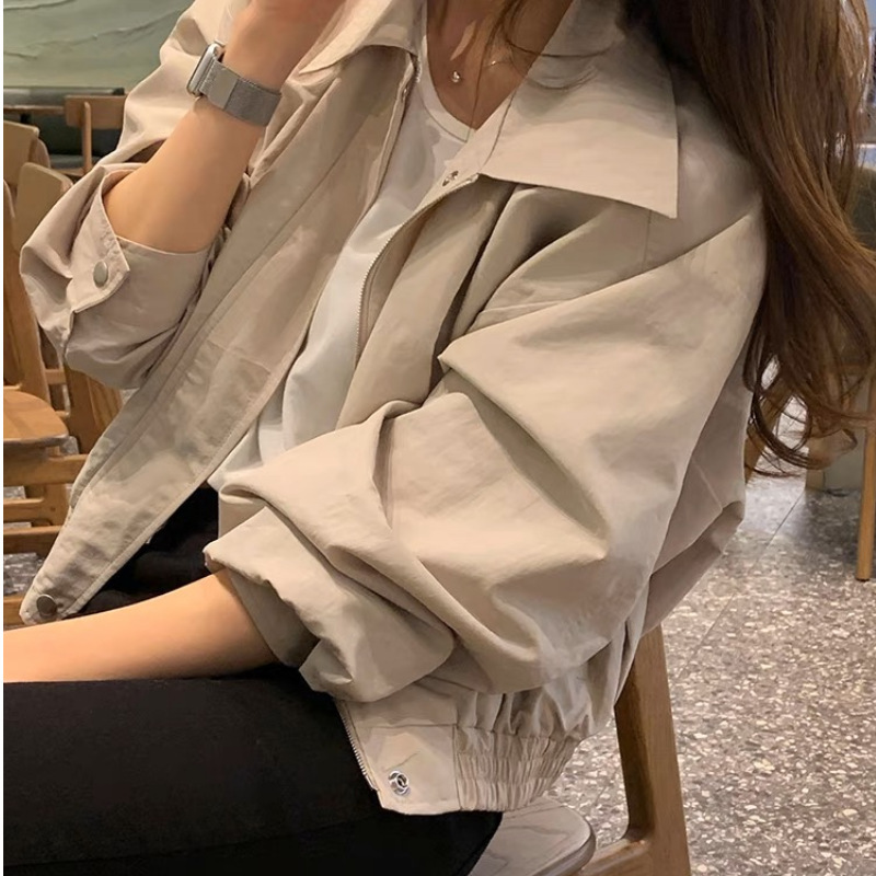 小个子风衣薄外套女春秋季新款韩版显瘦夹克工装外穿休闲女士外衣|undefined