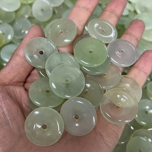 Natural jade Xiuyu safety buckle wholesale DIY jewelry natural jade pendant gift pendant