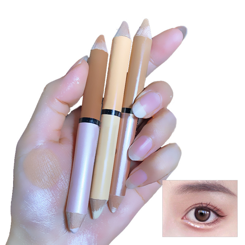 翠黛工厂 高光卧蚕笔眼妆女珠光双头眼影棒卧蝉提亮贴牌定制oem