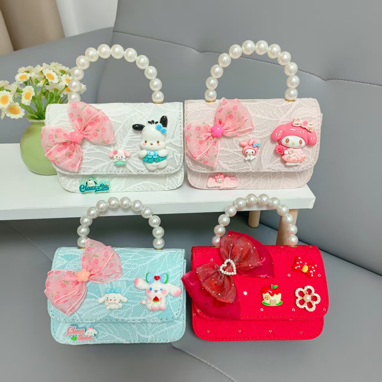 Bolso de perlas, bolso de hombro, bolso de Año Nuevo, bolso de Año Nuevo, bolso de cadena, bolso de fragancia, bolso pequeño