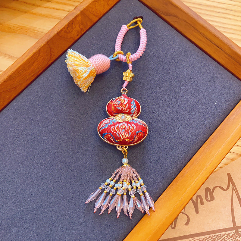 【成品】非遗宋锦葫芦挂件流苏钥匙扣包包配饰车载挂件寺庙同款|undefined
