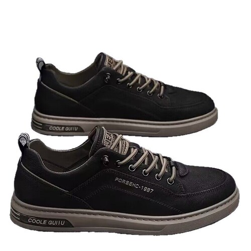 Men's Spring New Breathable White Shoes for Men, Students, Trendy and Versatile Cotton Shoes, Sporty and Casual Platform Shoes