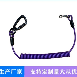 Purple wire rope inner core steel wire spring rope aerial work rope cotton yarn sandwich factory wholesale spiral slingshot line