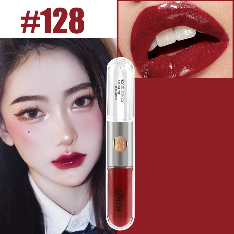KIO esmalte labial de doble cabeza103 espejo de agua 21 miel labial 126 lápiz labial de verano leche marrón a largo plazo