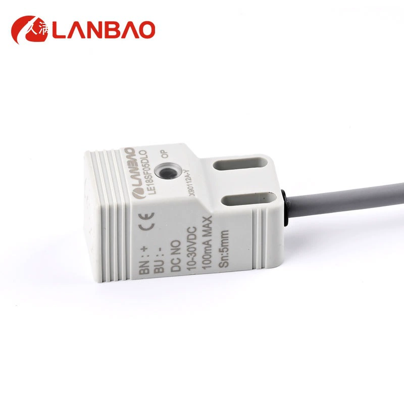 Sensor LE18SF05DNO square inductive three-wire NPN normally open 2m wire square proximity switch