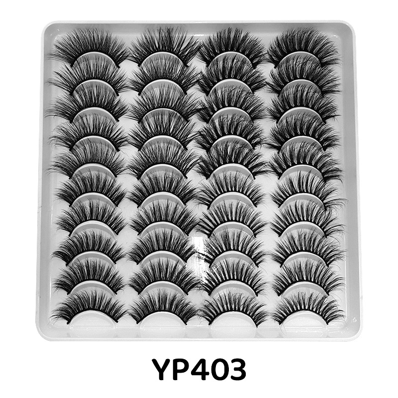 Dingsen pestañas postizas transfronterizas de múltiples capas de tres D estéreo 20 pares de pestañas cruzadas pestañas rizador