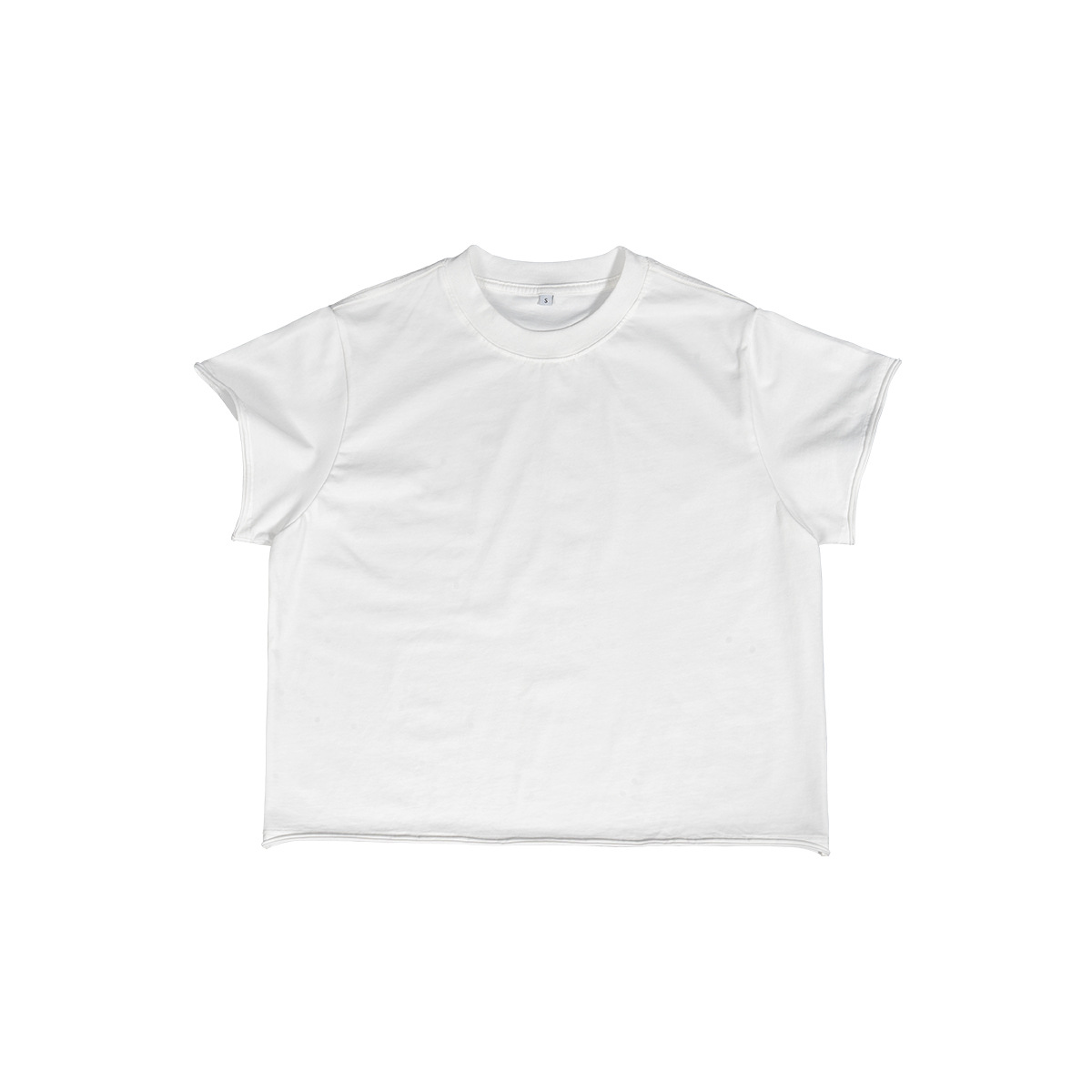 ETAI Hombre| Marca de alta calidad algodón suelto corto de color sólido mangas cortas mangas cortas camiseta de cuello redondo