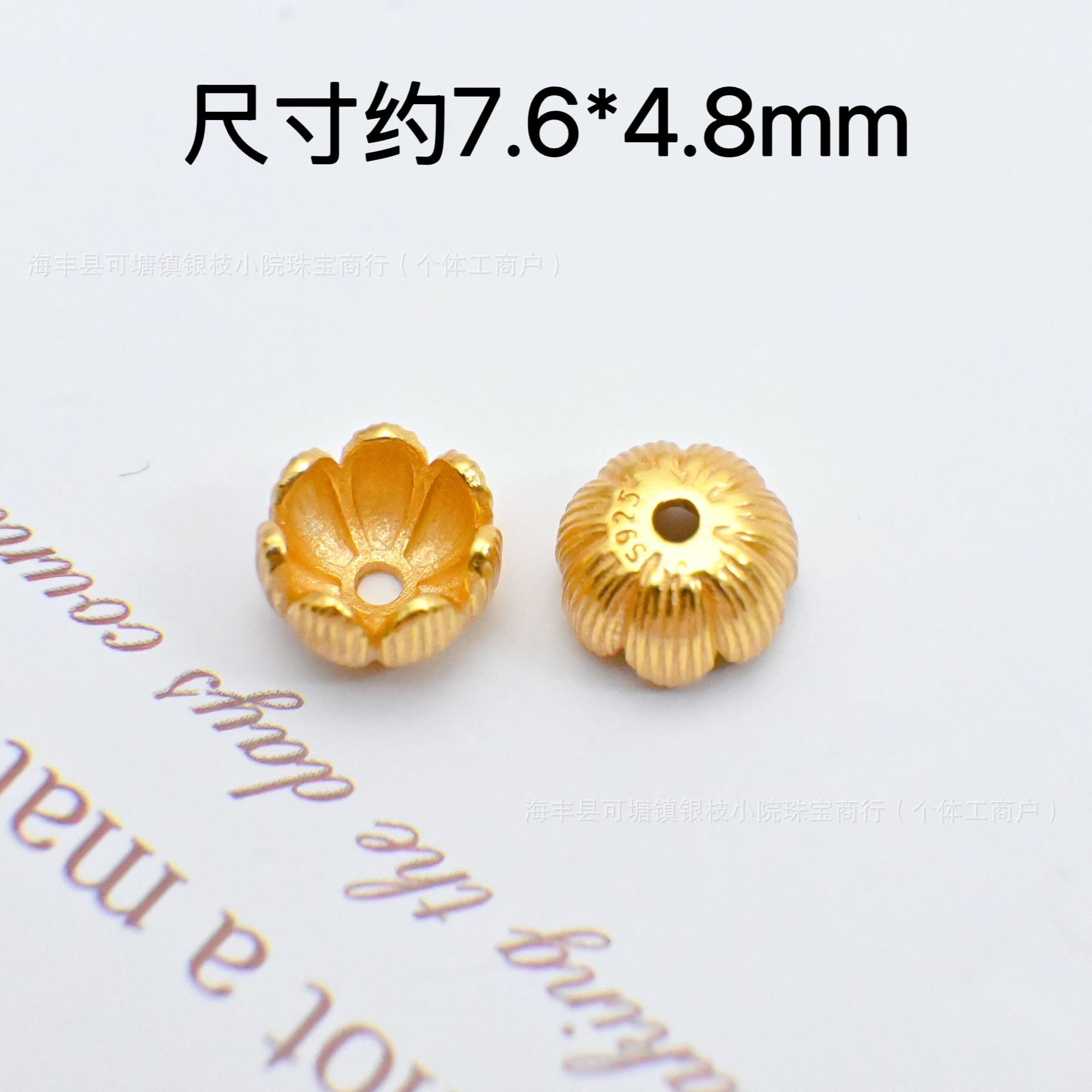 S925 Silver Ancient Gold DIY Through-Hole Accessories Cut Out Gourd Spacer Bead Pendant Lifting Braided Bracelet Necklace Accessories