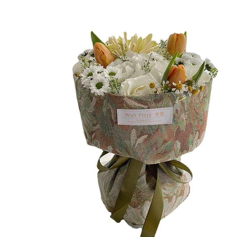 Chanel Estilo Vintage pintura al óleo ramo de embalaje de flores de papel