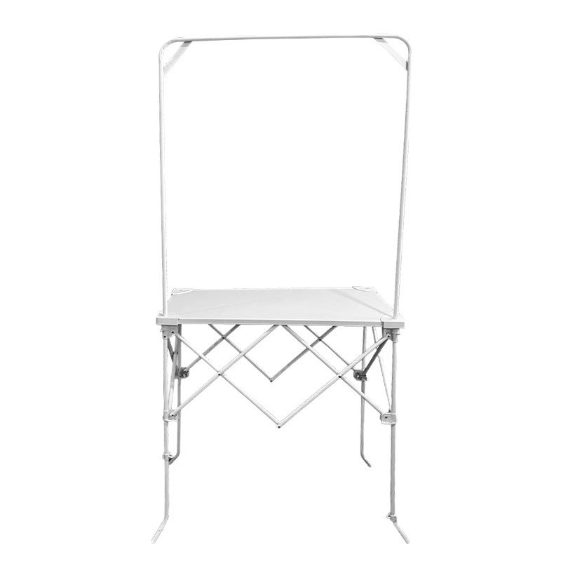 Mesa de promoción de malla de hierro plegable portátil de soporte de carga tabla de exhibición tabla impermeable foto de alta definición prueba mesa de exhibición rack image 6