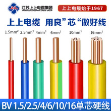 江蘇上上BV/BVR/WDZ-BYJ單芯硬線電線延長線工程線家裝裝修用線