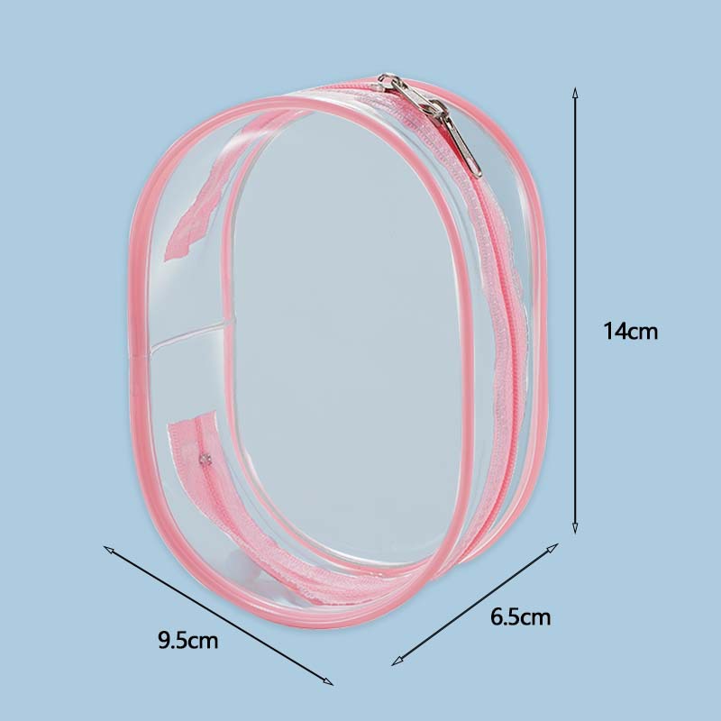 Thickened—large [14cm] oval—naked bag [pink]