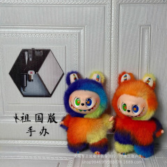 现货跨境labubu6.0拉布布六代搪胶脸挂件心动马卡龙公仔盲盒改娃