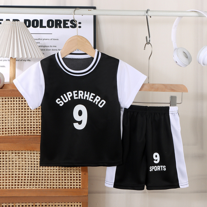 2025 New Children's Basketball Clothes for Boys and Girls Baby Summer Quick-drying Mesh suit Children's Short-sleeved Sports Children's Wear 2025 New Children's Basketball Clothes for Boys and Girls Baby Summer Quick-drying Mesh suit Children's Short-sleeved Sports Children's Wear