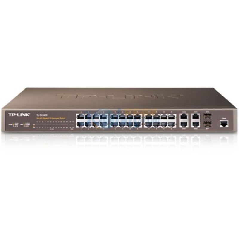 TP-LINK SL3428 24口百兆 4千兆口 2千兆光纤口 二层网管核心交换