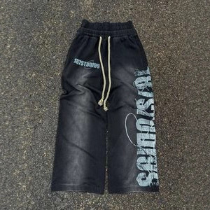 Europa y los Estados Unidos 2025 otoño y invierno Amazon corda impresión casual pantalones de callejera personalidad suelta moda hip-hop al por mayor