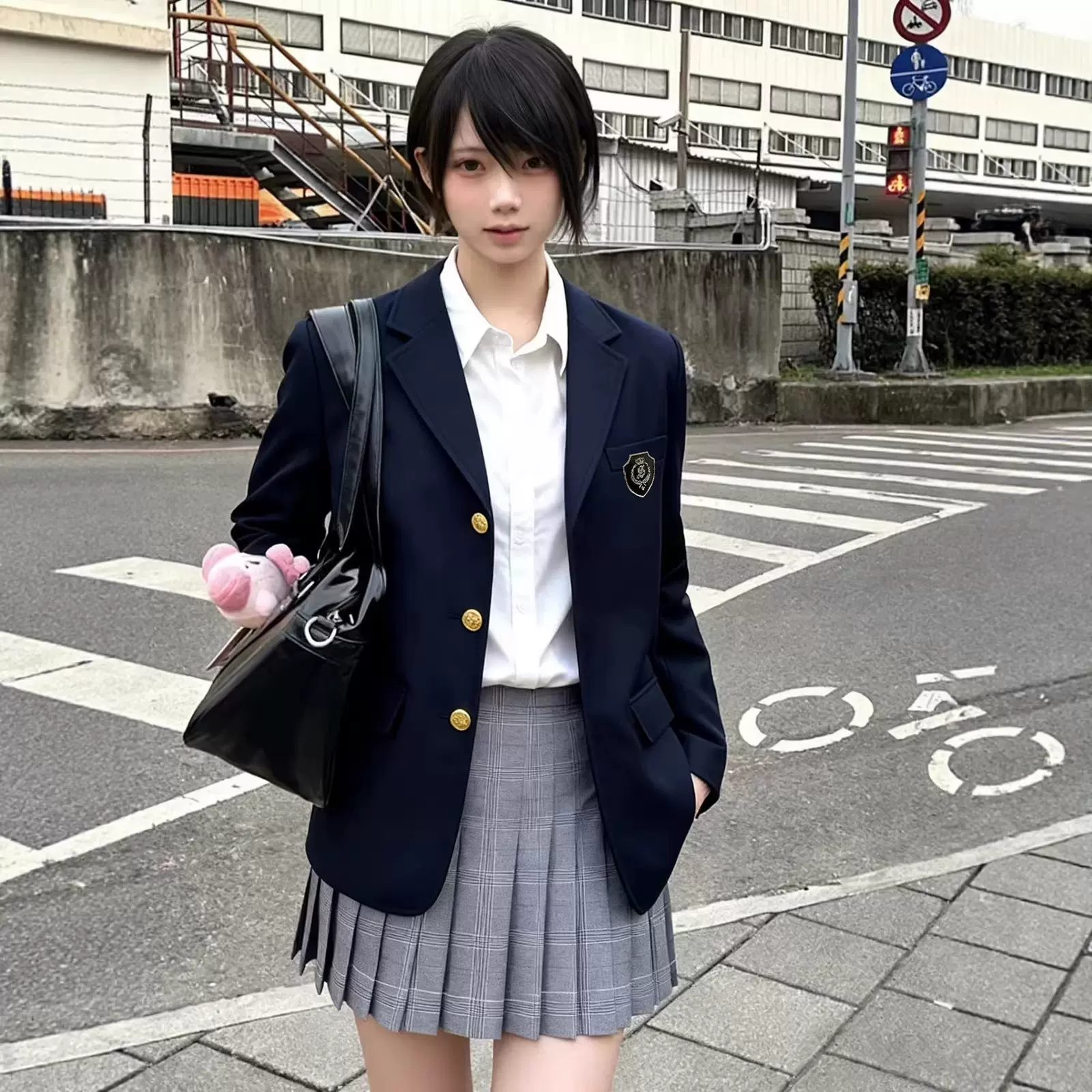 圣研高西装 学院风jk制服三粒扣多色西服百搭外套女士小西装外套