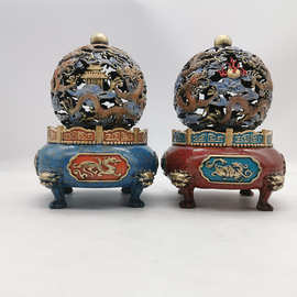 招财全铜九转乾坤时来运转鼎摆件客厅办公室高端大气开业香熏炉