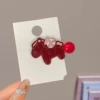 Money bag pony hair clip [burgundy]