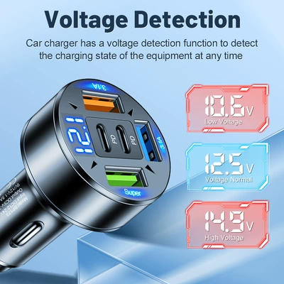 Mobil şarj cihazları Charger 3Usb+2Pd Car Mobile