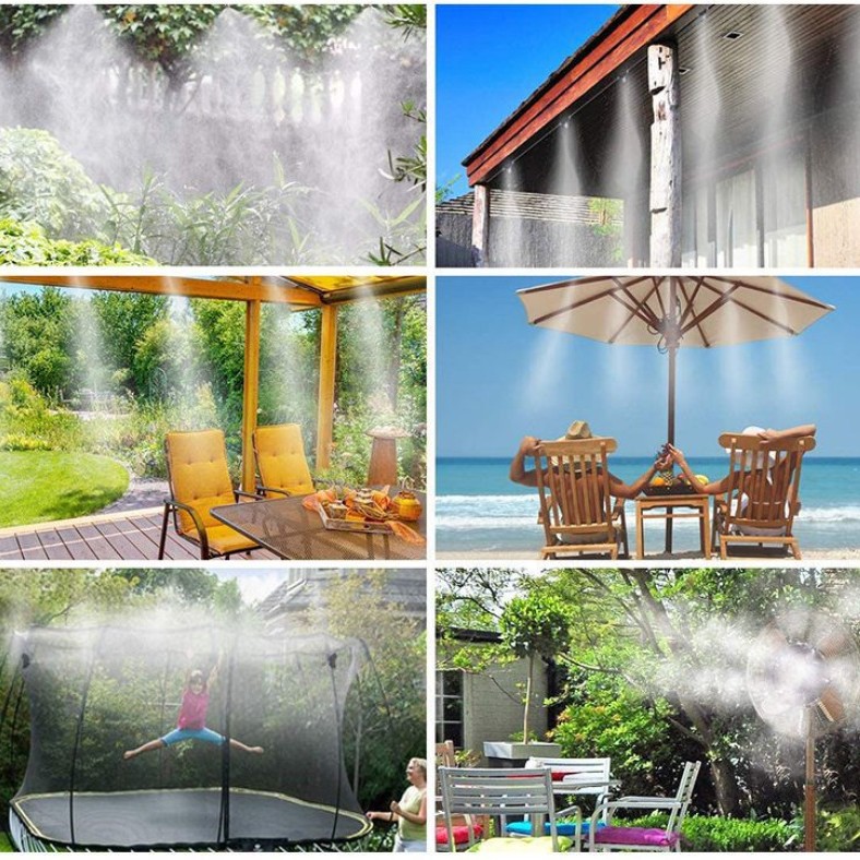 12V bomba 220 fuente de alimentación baja presión traje de pulverización de refrigeración humidificación eliminación de polvo boquilla de cobre de riego desinfección inducción automática