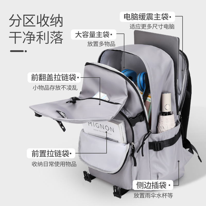 Suministro transfronterizo mochila de viaje al aire libre Junior High School College schoolbag moda simple ligero Oxford Mochila de tela