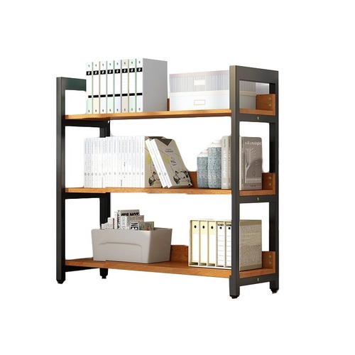 Bookshelf Floor Storage Rack Simple Home Use Steel and Wood Shelf Children's Storage Rack Iron Multi-level Bookcase Display Stand