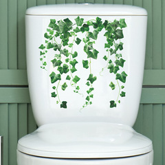 新款外貿MG-M055創意綠葉藤蔓馬桶貼浴室衛生間美化牆貼畫批發