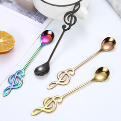 Cross-border 304 stainless steel musical note spoon coffee stirrer mug spoon music bar spoon creative gift small spoon