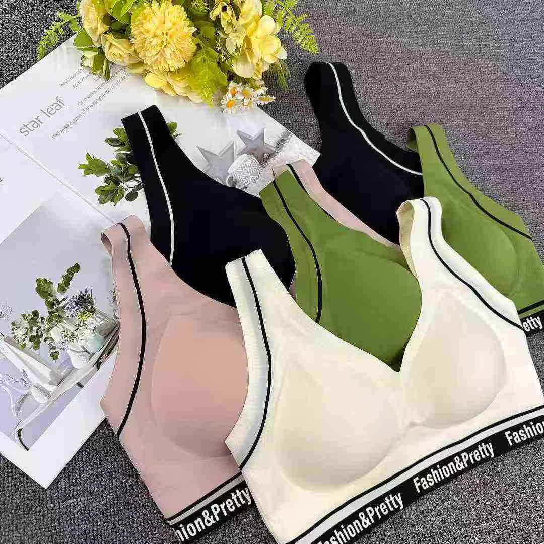337 # ropa interior deportiva de látex mujer antichoque corrida anti-caída chaleco de verano delgado chaleco de belleza integral sin marcas image 3