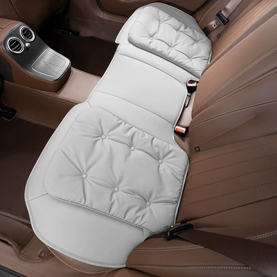 Four Seasons Pad Comfortable Nappa Seat Cushion for All - off-white-rear-seat-cushion-no-standard-model-please-note-the-car-logo