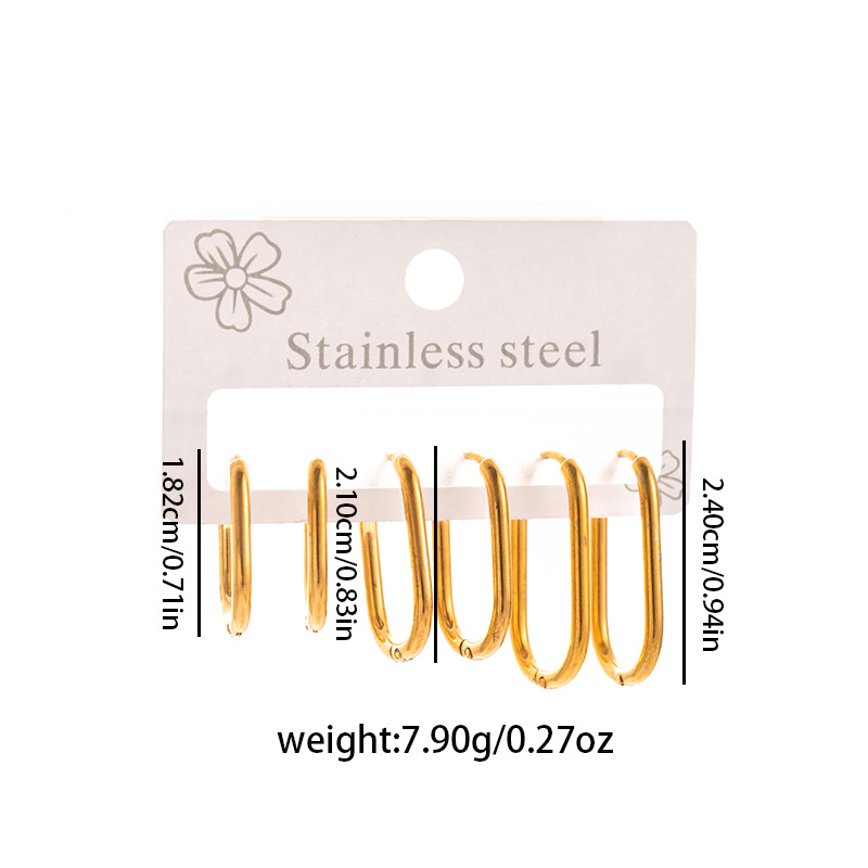 Pendientes geométricos estilo coreano, pendientes de acero inoxidable, diseño de moda de lujo ligero, pendientes de titanio con forma de corazón y estrella para mujer, transfronterizos.