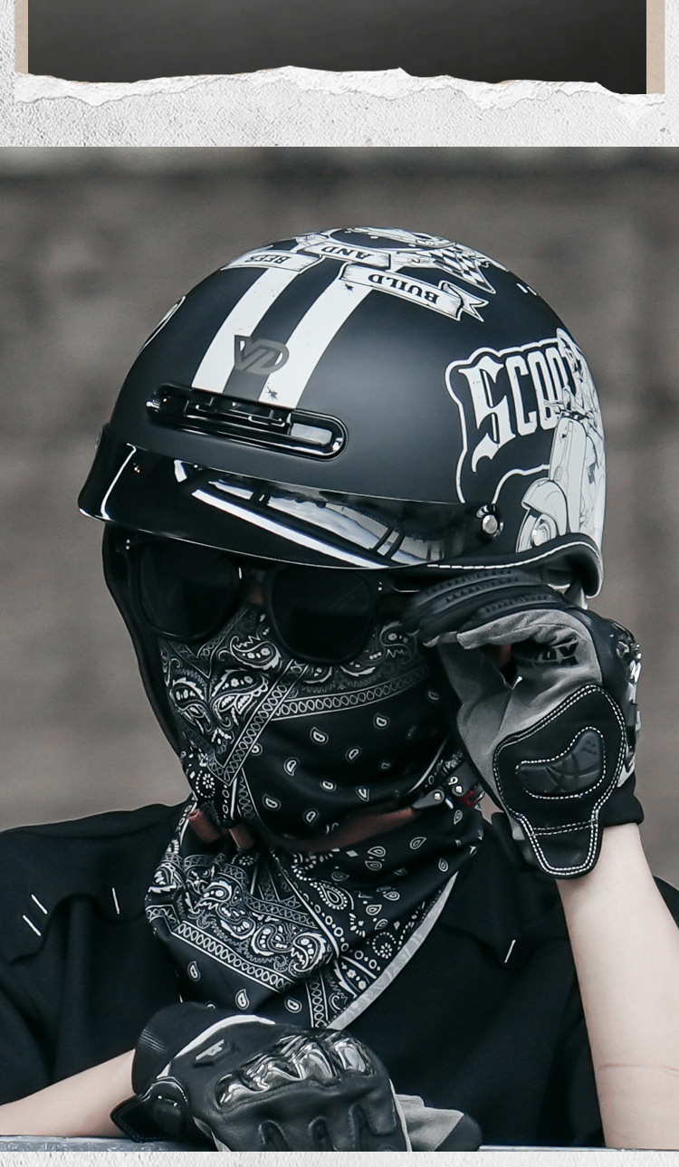 VD cross-border genuine helmet for electric motorcycles, 3C certified, suitable for commuting, summer sun protection, half helmet, all-season safety helmet