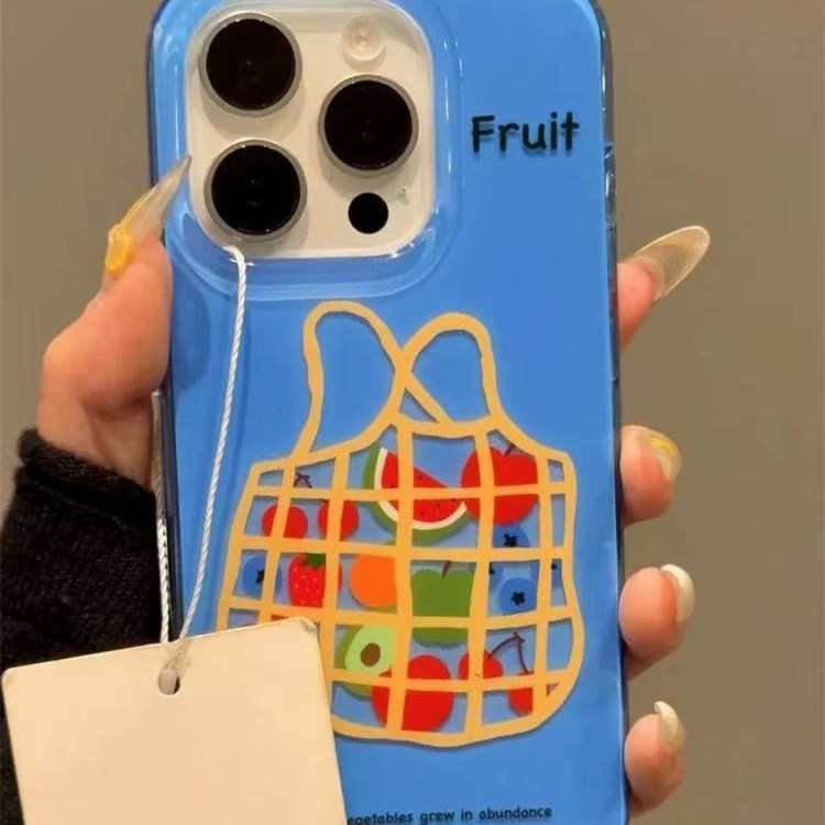 Nueva bolsa de frutas ins para iPhone 16ProMax funda para teléfono móvil 15 Apple 14/13 Pareja 16 Colgantes