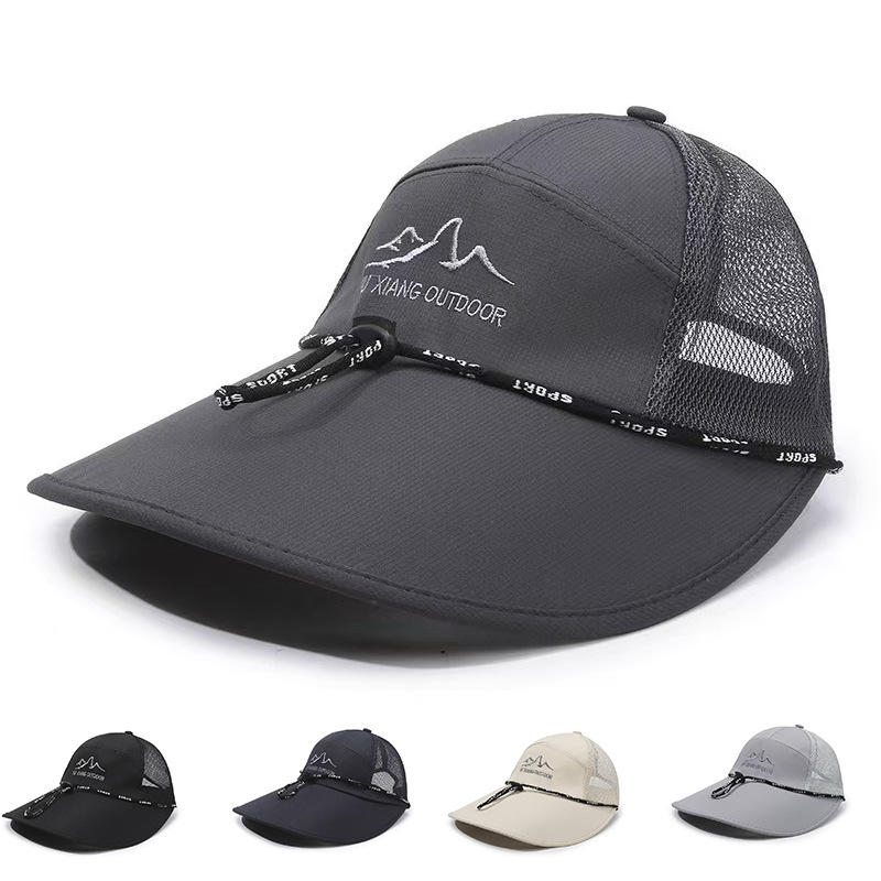 Chapeau de soleil respirant à large bord pour homme, protection extérieure pour le cyclisme et la randonnée_voghion.com