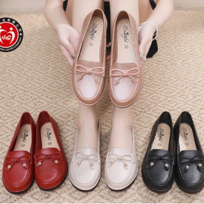 No Free Shipping New Style 823 Women's Rubber Shoes Autumn Shoes Bow Flats Thick Sole Non-Slip Pvc Outer Wear Mother's Shoes Wholesale