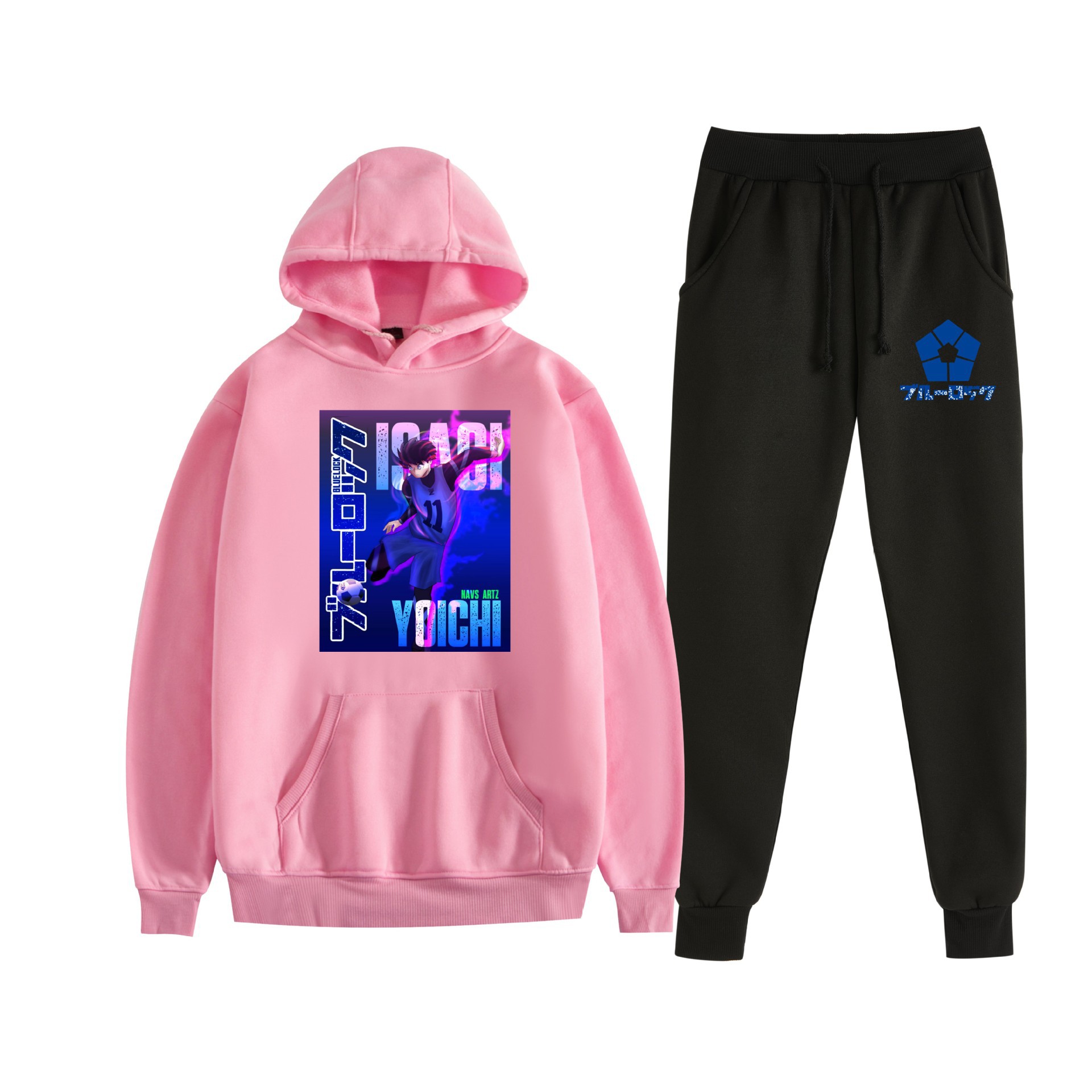 Europa y América Otoño Invierno BLUE LOCK Blue Prison Hombres y mujeres Deportes de ocio más suéter con capucha de terciopelo al por mayor