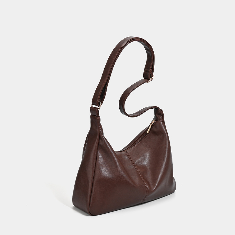 New Maillard Crossbody Handbag Shoulder Bag Soft Texture Large Capacity Tote Bag Retro Versatile Women's Bag - Thumbnail 6