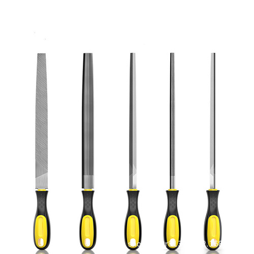 T12 high carbon steel file flat triangle semi-circle square file woodworking grinding medium tooth file set tool wholesale